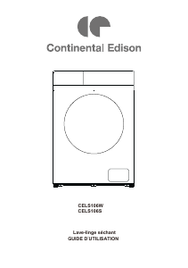 Mode d’emploi Continental Edison CELS106W Lave-linge séchant