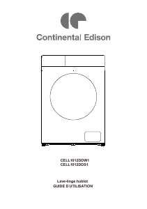Mode d’emploi Continental Edison CELL1012DDW1 Lave-linge