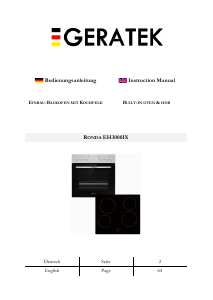 Bedienungsanleitung Geratek Ronda EH3000IX Herd