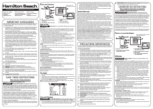 Manual de uso Hamilton Beach 41031 Hervidor