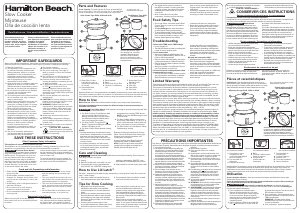 Mode d’emploi Hamilton Beach 33677 Mijoteuse