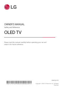 Manual LG 55AM960H0LD OLED Television