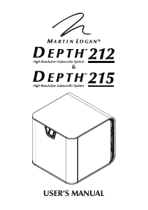 Handleiding MartinLogan Depth 212 Subwoofer