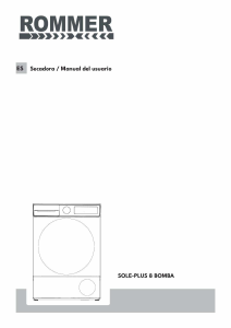 Manual de uso Rommer SOLE-PLUS 8 Secadora