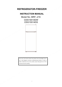 Manuale Candy CDG1S514DS Frigorifero-congelatore
