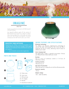 Mode d’emploi Ellia ARM-745 Imagine Diffuseur d'arôme