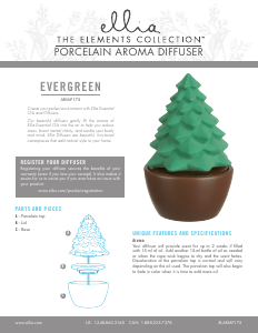 Bruksanvisning Ellia ARM-P175 Evergreen Aromspridare