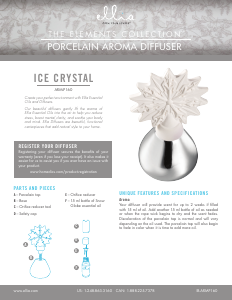Bruksanvisning Ellia ARM-P160 Ice Crystal Aromspridare