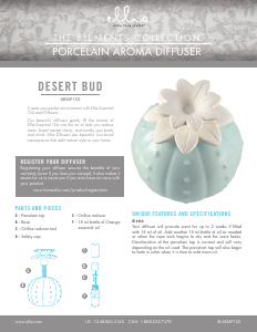 Mode d’emploi Ellia ARM-P120 Desert Bud Diffuseur d'arôme