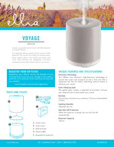 Bruksanvisning Ellia ARM-250 Voyage Aromspridare