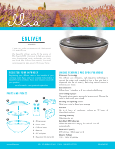 Bruksanvisning Ellia ARM-950 Enliven Aromspridare