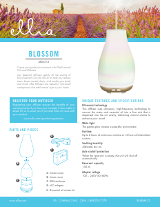 Mode d’emploi Ellia ARM-512 Blossom Diffuseur d'arôme