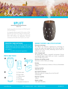 Mode d’emploi Ellia ARM-735 Uplift Diffuseur d'arôme