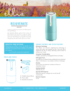 Bruksanvisning Ellia ARM-580 Rejuvenate Aromspridare