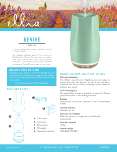 Bruksanvisning Ellia ARM-550 Revive Aromspridare