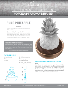 Bruksanvisning Ellia ARM-P100 Pure Pineapple Aromspridare