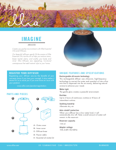 Bruksanvisning Ellia ARM-505 Imagine Aromspridare