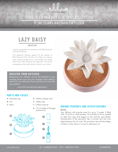 Bruksanvisning Ellia ARM-P240 Lazy Daisy Aromspridare