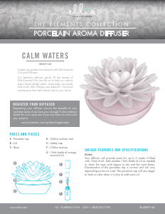 Bruksanvisning Ellia ARM-P140 Calm Waters Aromspridare