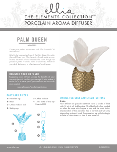 Bruksanvisning Ellia ARM-P155 Palm Queen Aromspridare