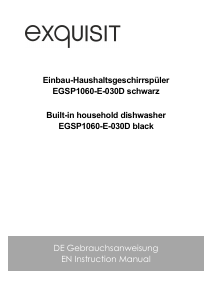Bruksanvisning Exquisit EGSP1060-E-030D Diskmaskin