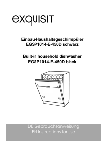 Bruksanvisning Exquisit EGSP1014-E-450D Diskmaskin