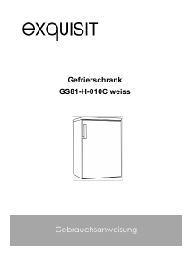 Bedienungsanleitung Exquisit GS81-H-010C Gefrierschrank