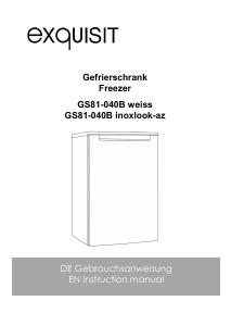 Manual Exquisit GS81-040B Freezer