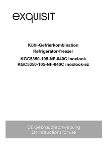 Bruksanvisning Exquisit KGC5350-105-NF-040C Kyl-frys
