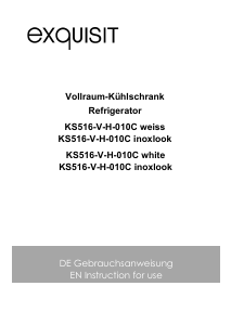 Bedienungsanleitung Exquisit KS 516-V-H-010C Kühlschrank
