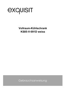 Bedienungsanleitung Exquisit KS 85-V-091D Kühlschrank