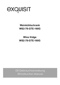 Bedienungsanleitung Exquisit WS2-78-GTE-160G Weinklimaschrank
