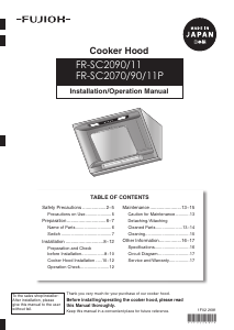 Bruksanvisning Fujioh FR-SC2070 R/V Köksfläkt