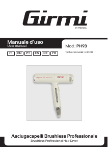 Manual Girmi PH93 Secador de cabelo