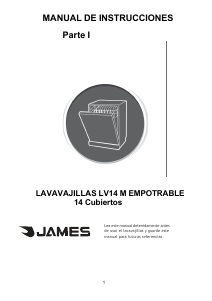 Manual de uso James LV 14 M Lavavajillas