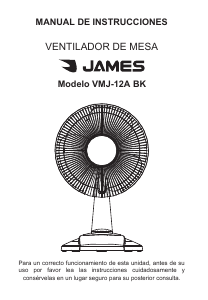Manual de uso James VMJ 12A BK Ventilador
