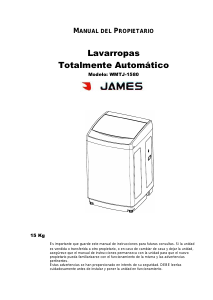 Manual de uso James WMTJ 1580 Lavadora
