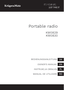 Bedienungsanleitung Krüger and Matz KM0830 Radio