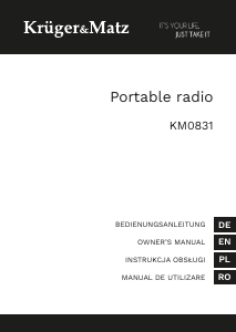 Manual Krüger and Matz KM0831 Radio