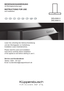 Manual de uso Küppersbusch DEL6360.0S Campana extractora