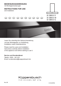 Manual Küppersbusch DI3800.0W Exaustor