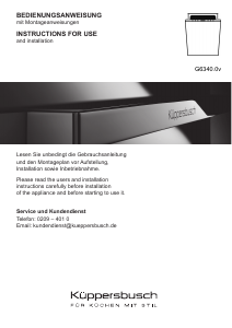 Bedienungsanleitung Küppersbusch G6340.0v Geschirrspüler