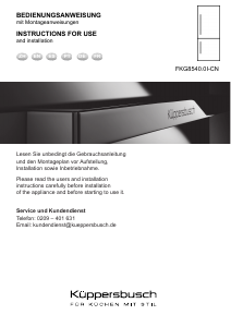 Manual de uso Küppersbusch FKG8540.0i Frigorífico combinado