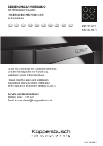 Manual Küppersbusch KI6130.0SR Placa