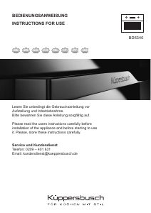 Mode d’emploi Küppersbusch BD6340.0S Four