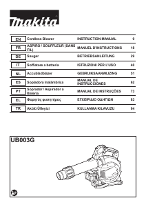 Bruksanvisning Makita UB003G Lövblåsare