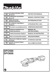 Manual de uso Makita DPO500 Pulidora