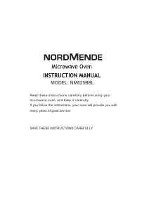 Bruksanvisning Nordmende NM825BBL Mikrovågsugn