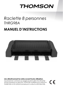Bruksanvisning Thomson THRG98A Raclette grill