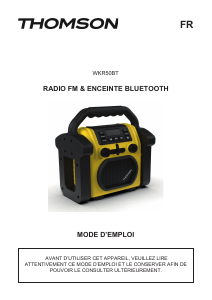 Mode d’emploi Thomson WKR50BT Radio